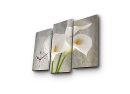 Wallity Conjunto de Reloj de Pared Decorativo de Lienzo 3 Piezas